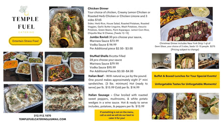 ***Temple Fuel Catering - Call To Place Your Order