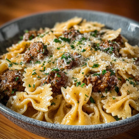 *440. Creamy Beef Bowtie